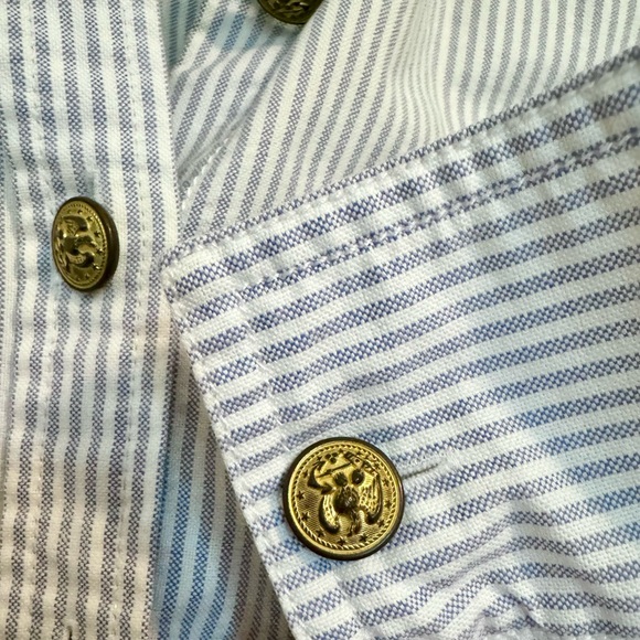 Ralph Lauren, Polo Jeans Company, Button Down Shirt, Blue Stripes - Picture 2 of 4